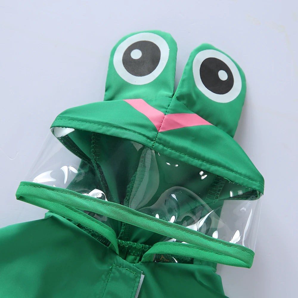 Fashionable Reflective Pet Dog Raincoat Cute Hooded Waterproof Poncho