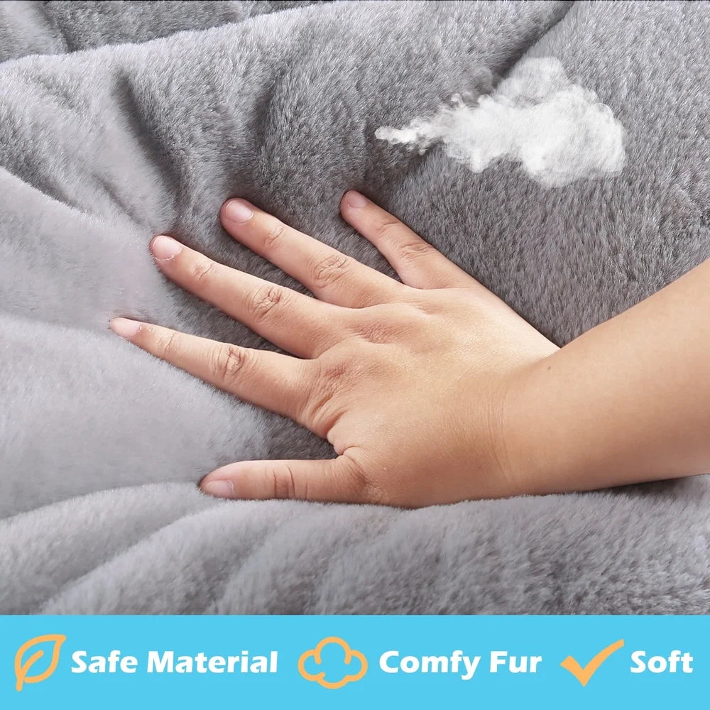Plush Washable Dog Bed Ultra Soft Dog Crate Pad- Anti-Slip Pet Sleeping Bed- Small Medium Large- 36" x 23"