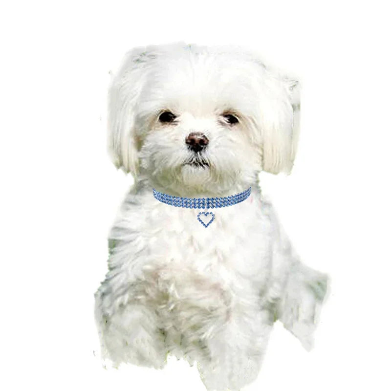 Bling Rhinestone Dog Collar- Crystal Dog Collars Leash For Small Medium Dogs