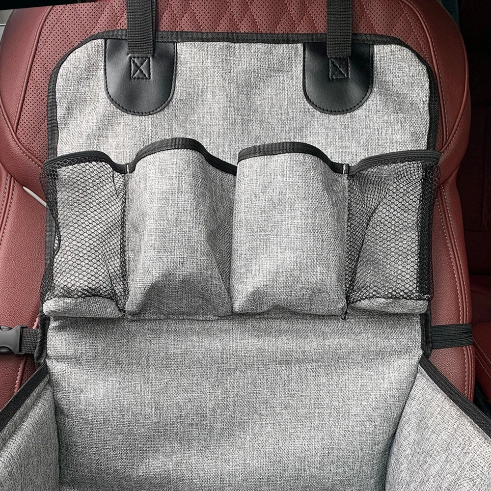 Front Seat Dog Car Seat with Storage- Pockets-Pet Booster Car Seat for Small to Medium Dog