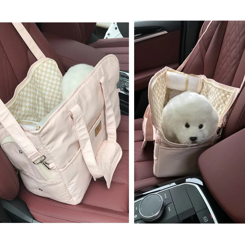 Portable Pet Shoulder Handbag- Dog Carrier Bag- Car Seat- Nonslip Carriers- Safe Bed
