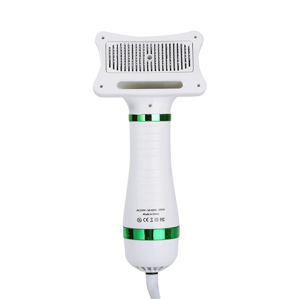 2 in 1 Portable Grooming Brush- Low Noise Dog Hair Dryer- Hair Removal Comb- Dust-Proof- for Small Medium Dogs