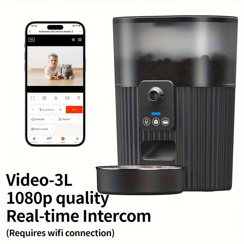 PAPIFEED automatic feeder dog fixed feeding machine cat food dog food wifi remote smart pet food dispenser