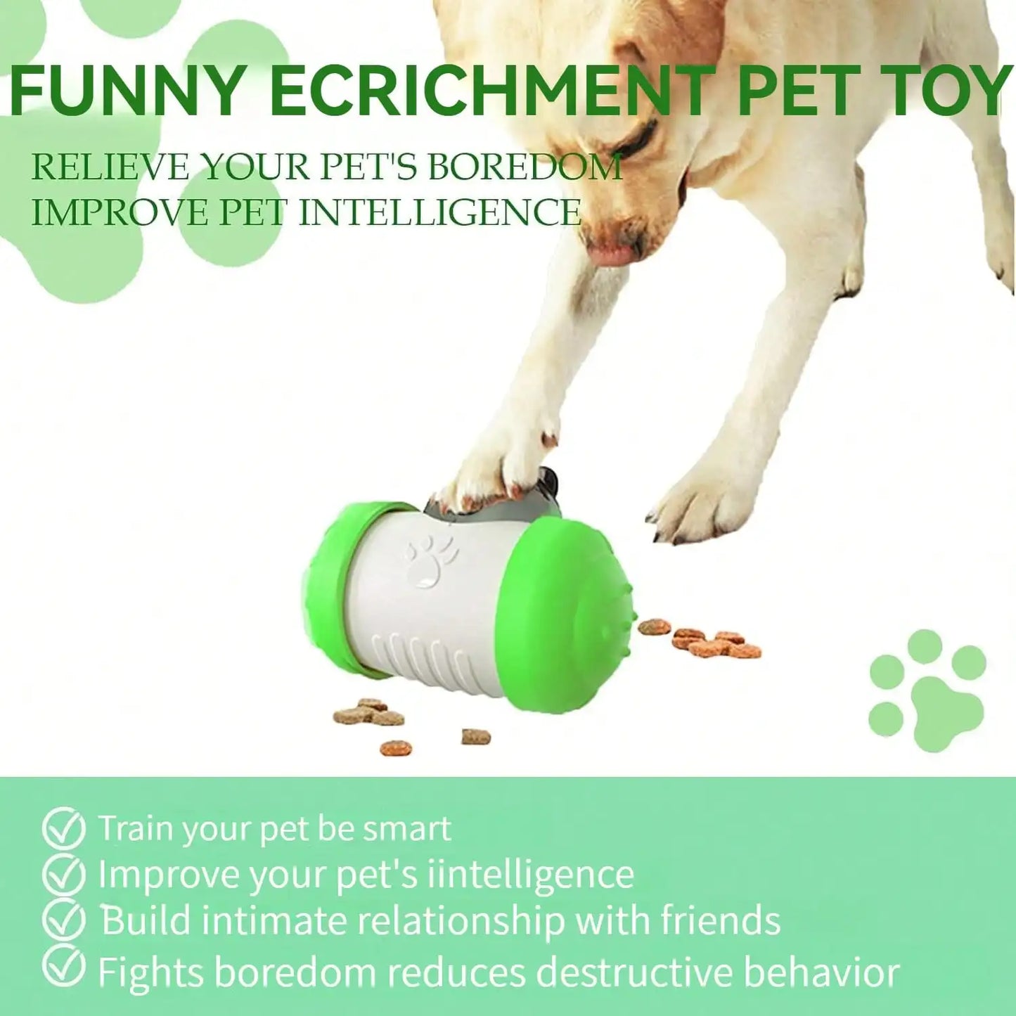 Snack Dispensing Dog Toys- Rocking Bear Food Dispenser Tumbler- Tumbler Dispenser Feeder Ball Toys