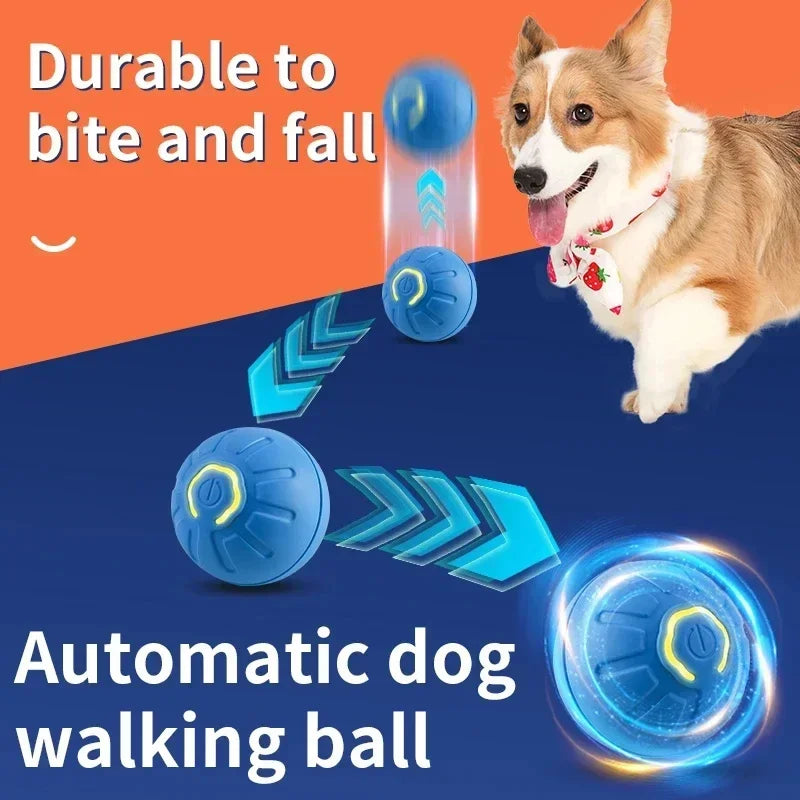 Smart Dog Toy Ball -Electronic Interactive Pet Toy - USB Automatic Moving Bouncing Ball