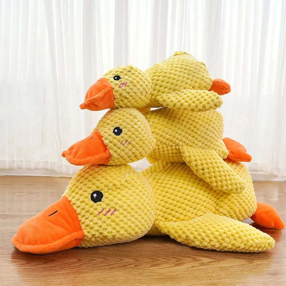 Dog Calming Duck Toy- with Quacking Sound- Stuffed Animals Chew Toy for Dogs