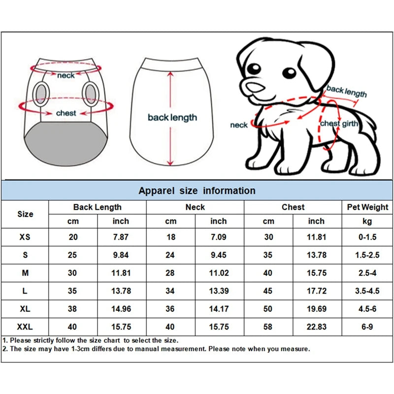 Pullover Soft Fleece Warm Dog Clothes for Small and Medium Breeds