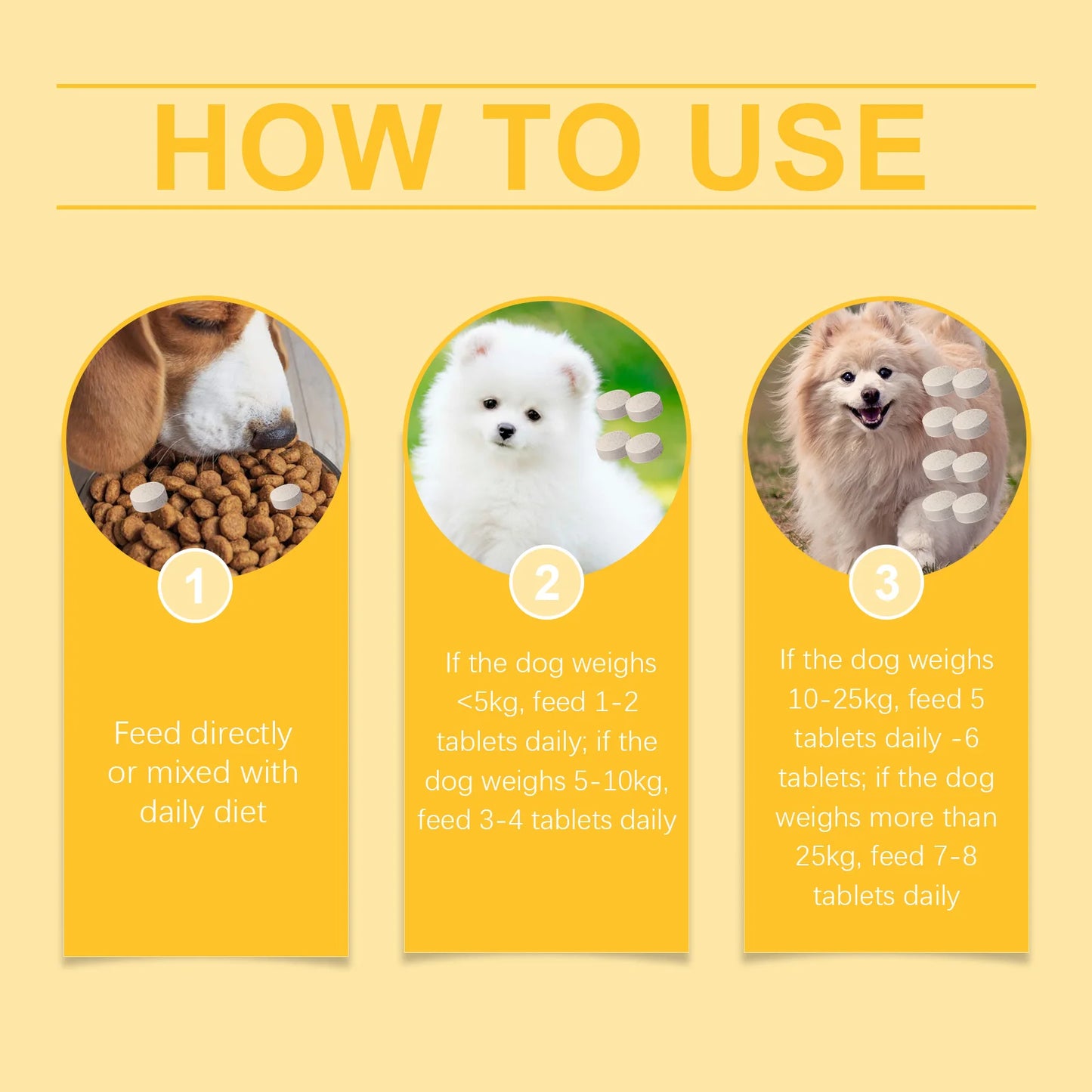 60pcs Omega-3 Fish Oil Tablets for Dogs- Skin Care Nutrition Supplement Relieve Dry Itchy Skin- Nourish Fur- Enhance Bone-Pet Grooming