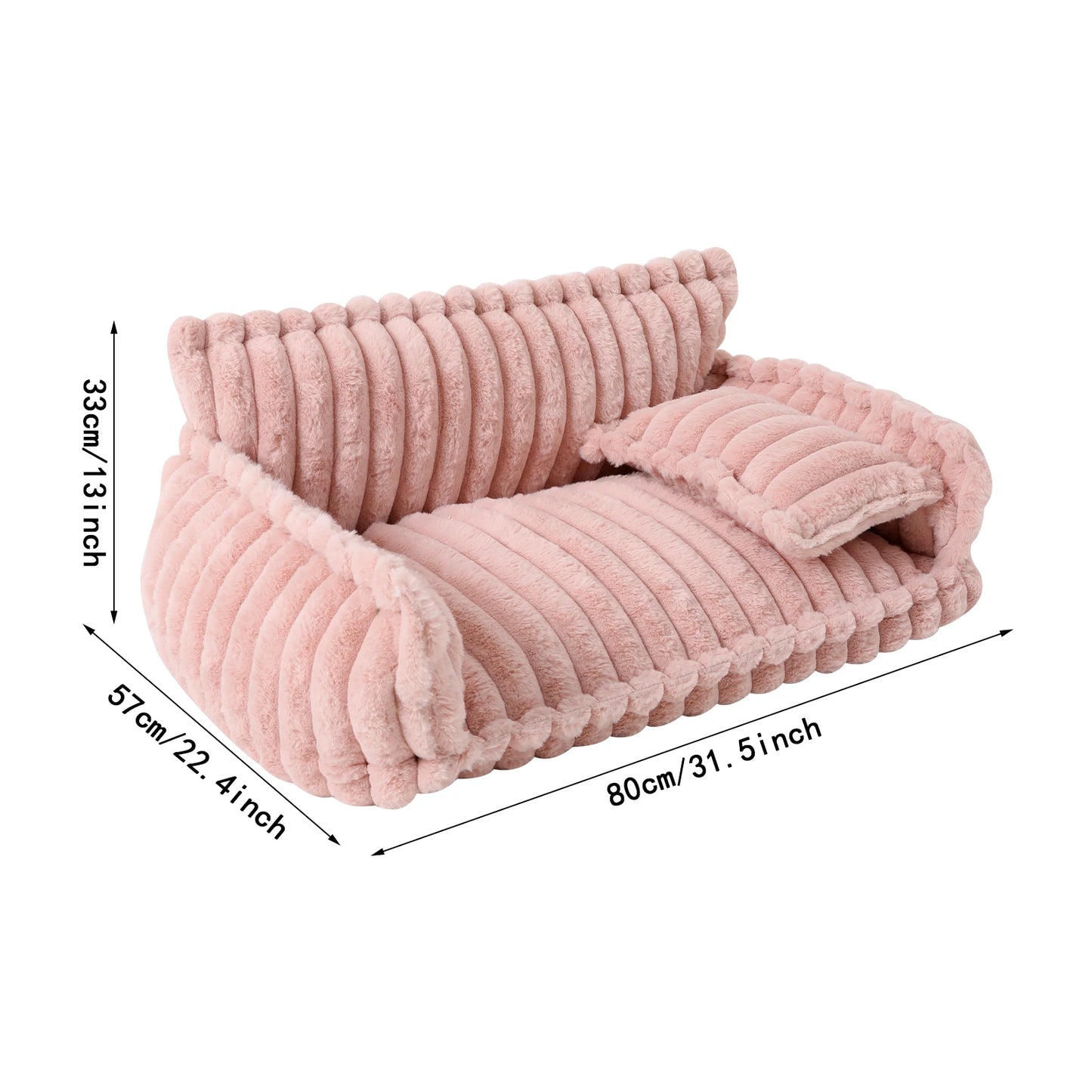 Dog Sofa Bed-Plush - Sizes Small to Medium Size Dogs- Cozy-Beds & Blankets