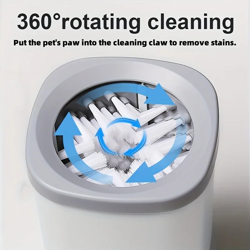 Pet Paw Washing Cup- Easy Clean Tool-Portable Dog Paw Cleaner with Soft Silicone Brush- Pet Groomingl