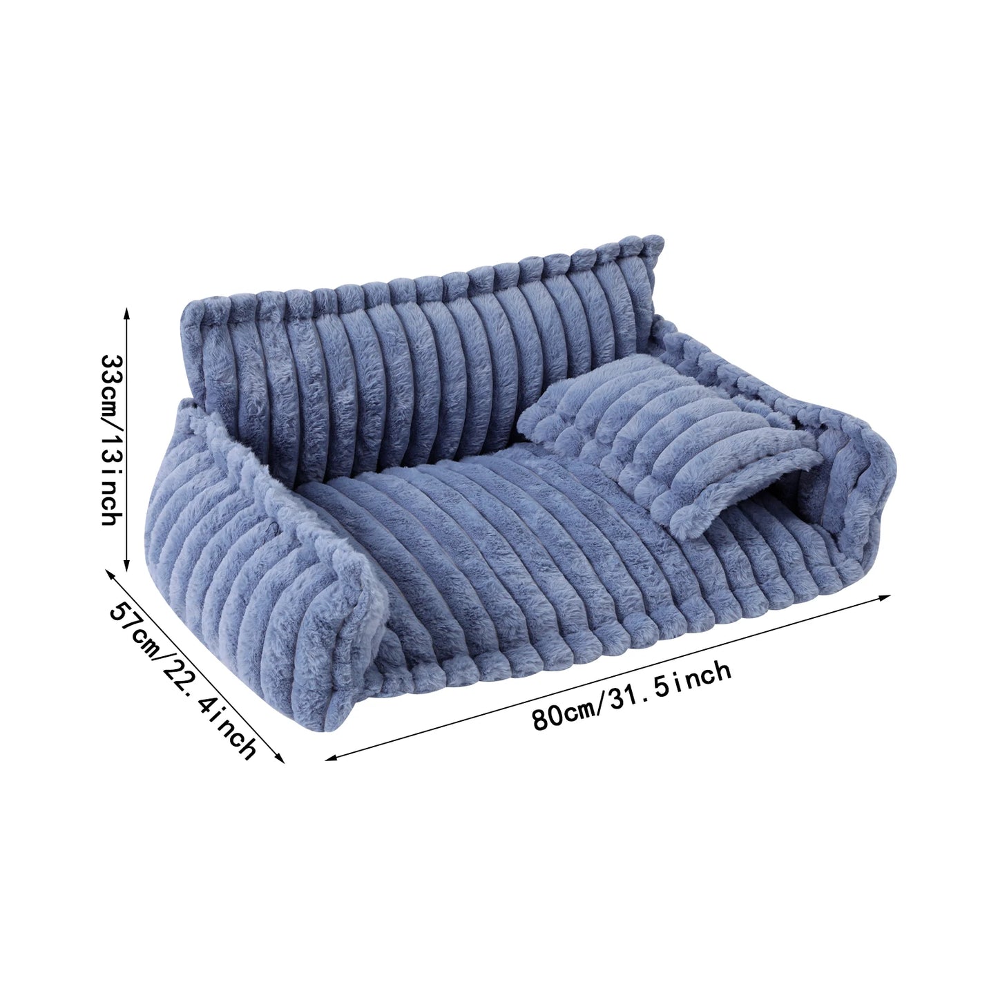 Dog Sofa Bed-Plush - Sizes Small to Medium Size Dogs- Cozy-Beds & Blankets