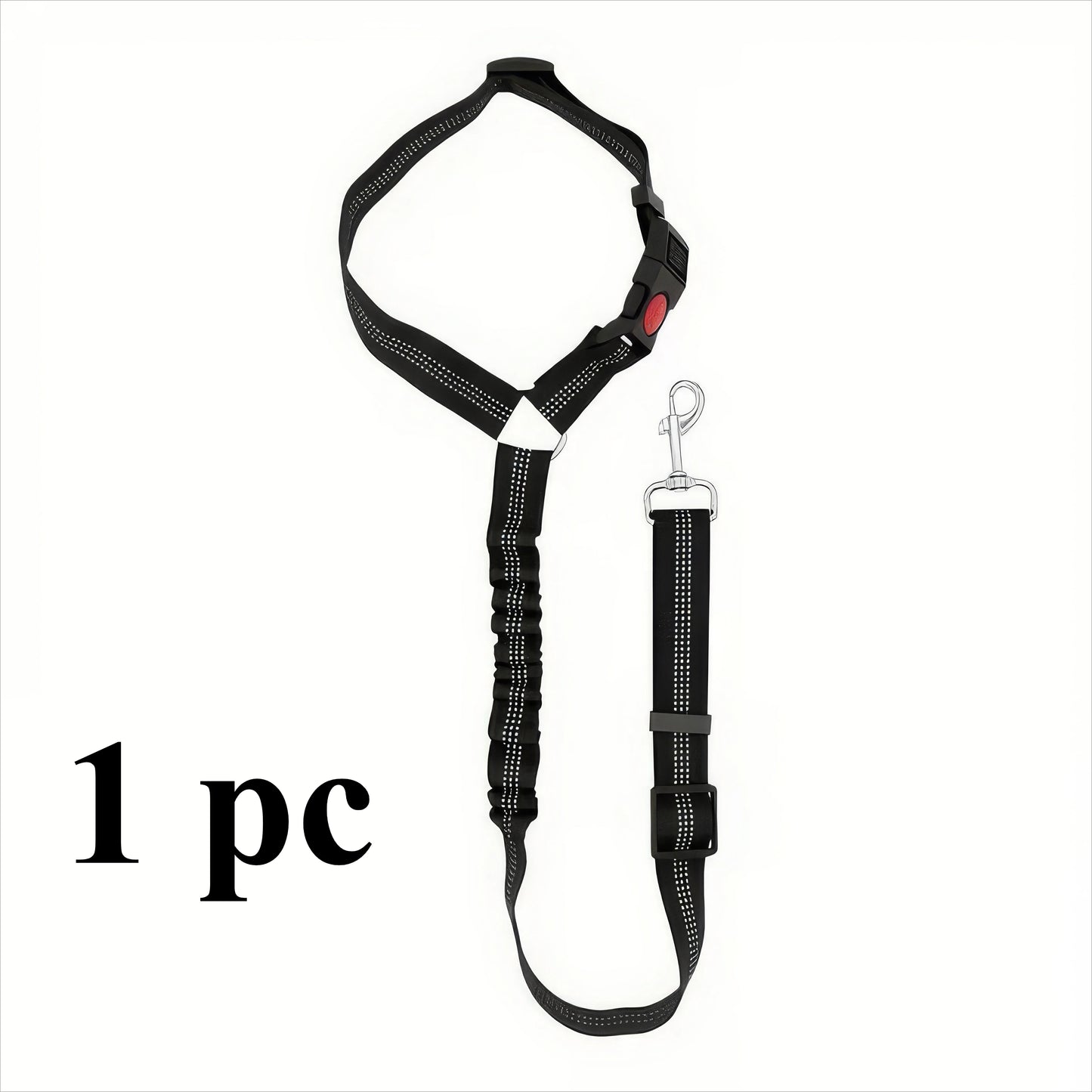 1 Black Pet Car Safety Belt- Adjustable Car Strap- Durable/Easy To Use- Suitable for SUVs, Cars, Trucks- Collars/Leashes