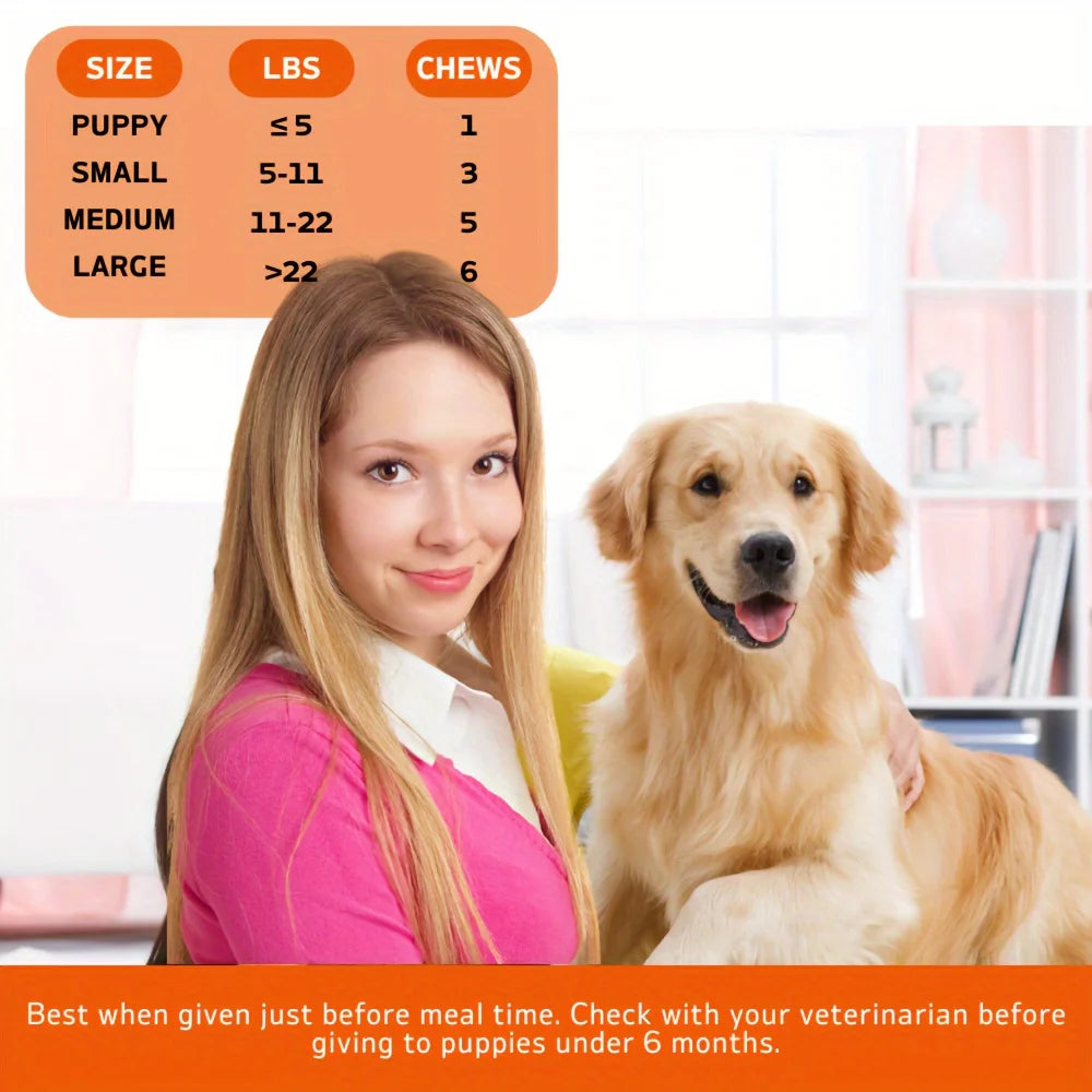 Dog Hip and Joint Supplement - Glucosamine for Dogs- Joint Supplement for Dogs with Glucosamine Chondroitin- Vitamin A-Pet Supplement