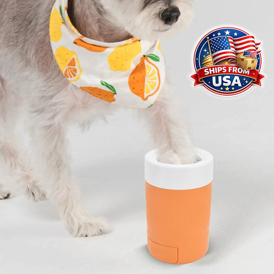 Pet Paw Washing Cup- Easy Clean Tool-Portable Dog Paw Cleaner with Soft Silicone Brush- Pet Groomingl