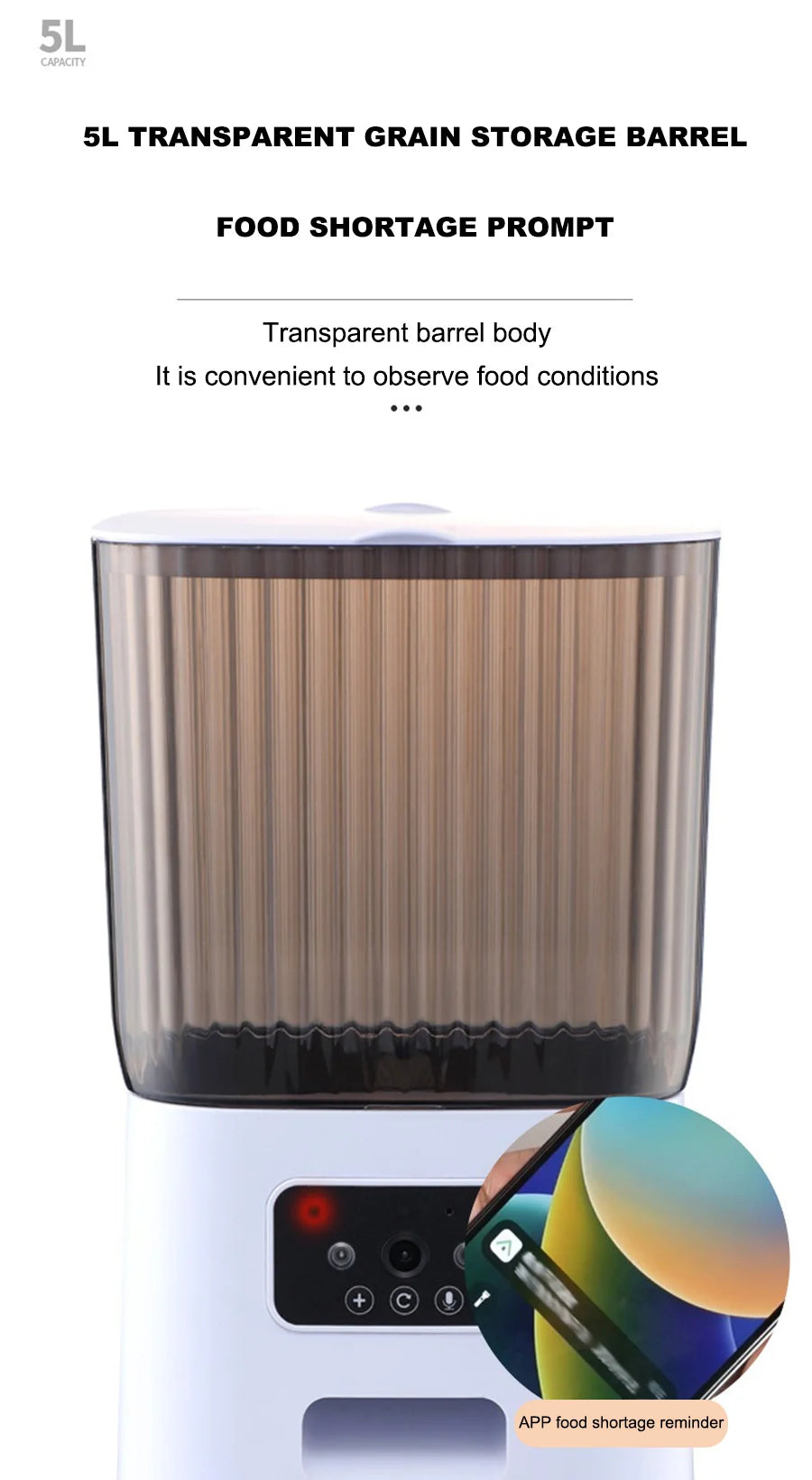 /Automatic Pet Feeder- App Controlled Food Dispenser- Smart Feeder w/Timer-Pet Bowls/Feeding