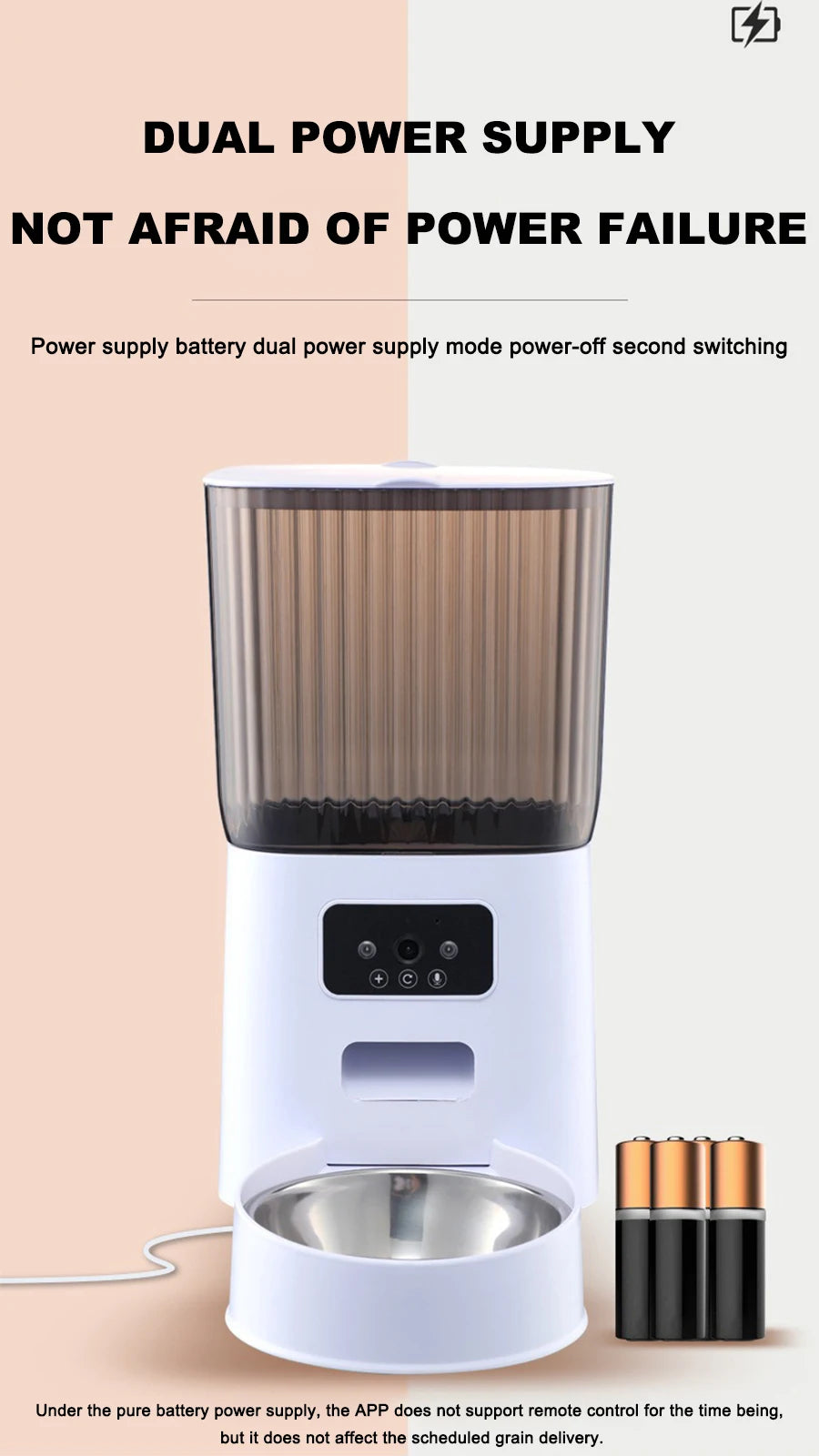/Automatic Pet Feeder- App Controlled Food Dispenser- Smart Feeder w/Timer-Pet Bowls/Feeding