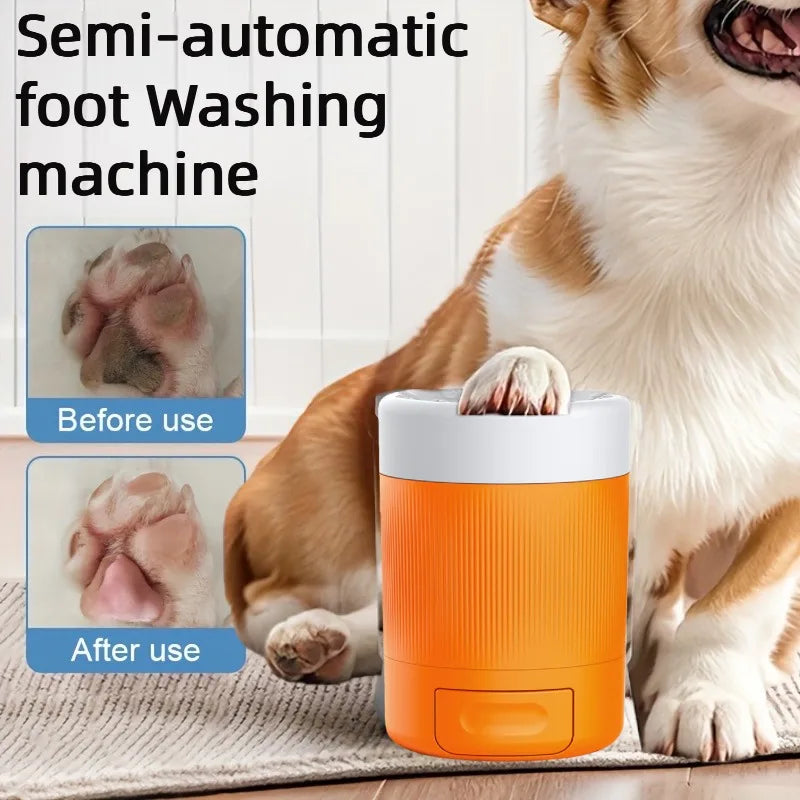 Pet Paw Washing Cup- Easy Clean Tool-Portable Dog Paw Cleaner with Soft Silicone Brush- Pet Groomingl