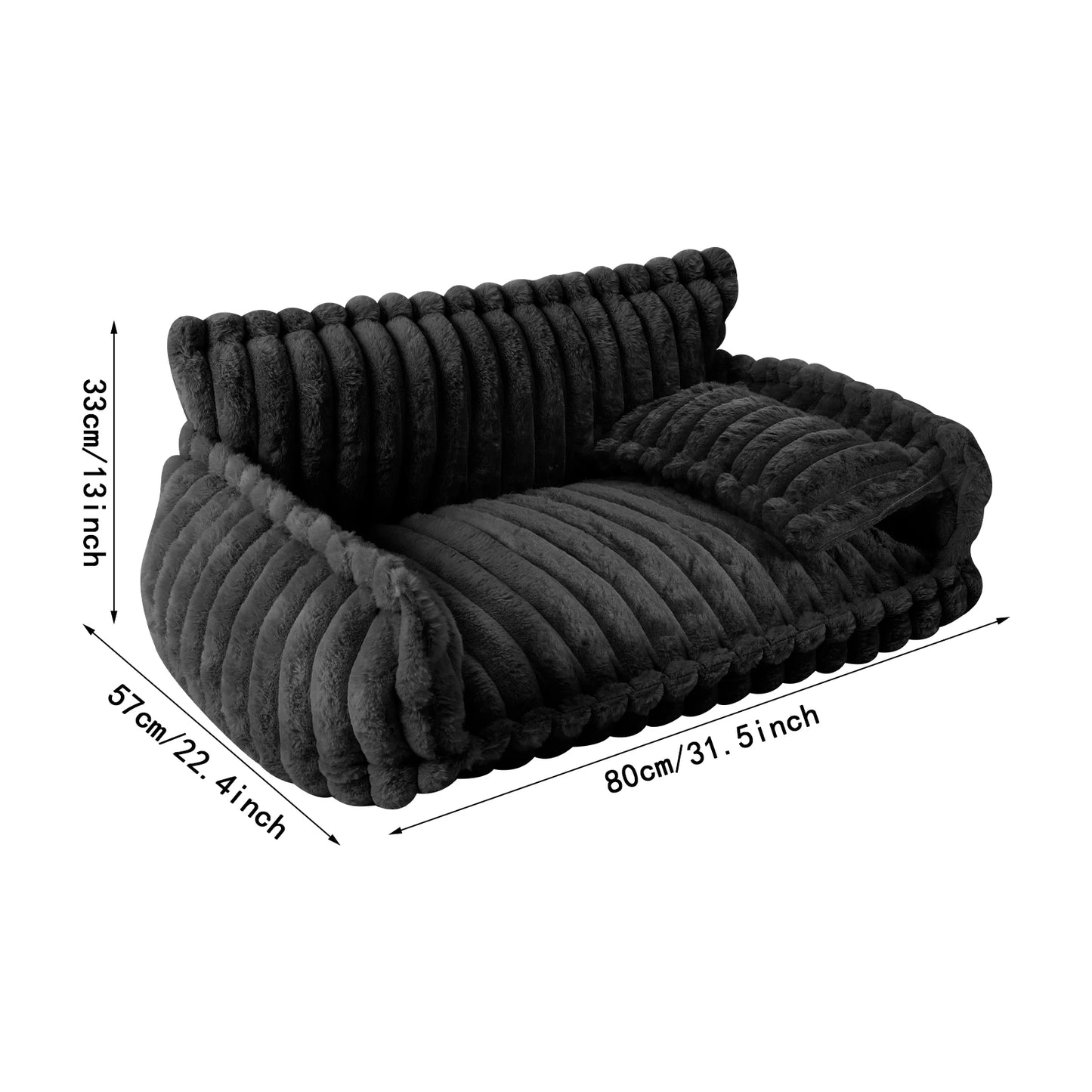 Dog Sofa Bed-Plush - Sizes Small to Medium Size Dogs- Cozy-Beds & Blankets