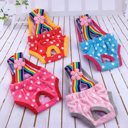 Dog Shorts Diaper Sanitary Physiological Pants- Washable- Female Short Panties For Pet Menstruation Underwear Briefs