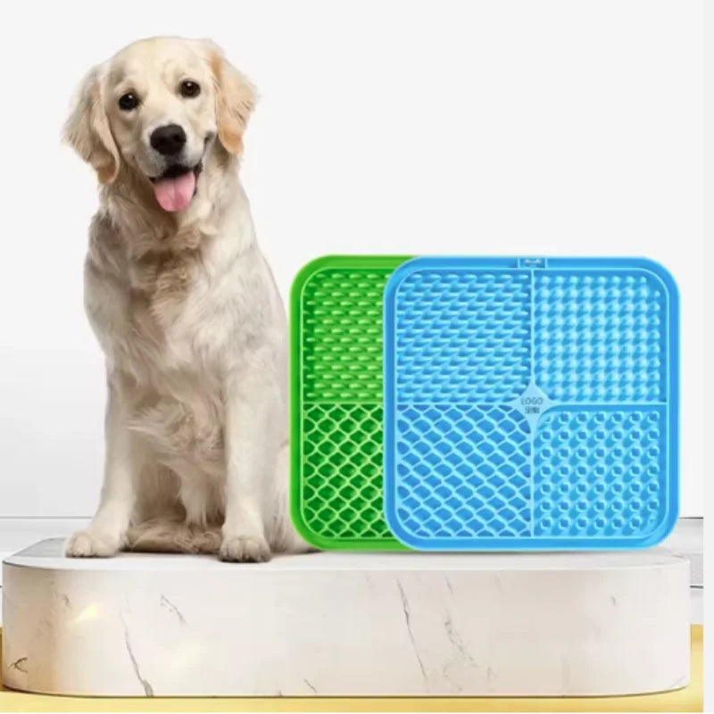 Pet Lick Silicone Mat- Dogs Slow Food Plate -Silicone Dog Sucker Food Training- Pet Bowls/Feeding