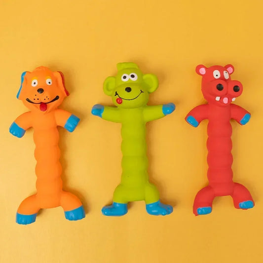 Cute Animal Shape Rubber Squeaky Sound Toy - Creative Puppy Pet Play Chew Toys