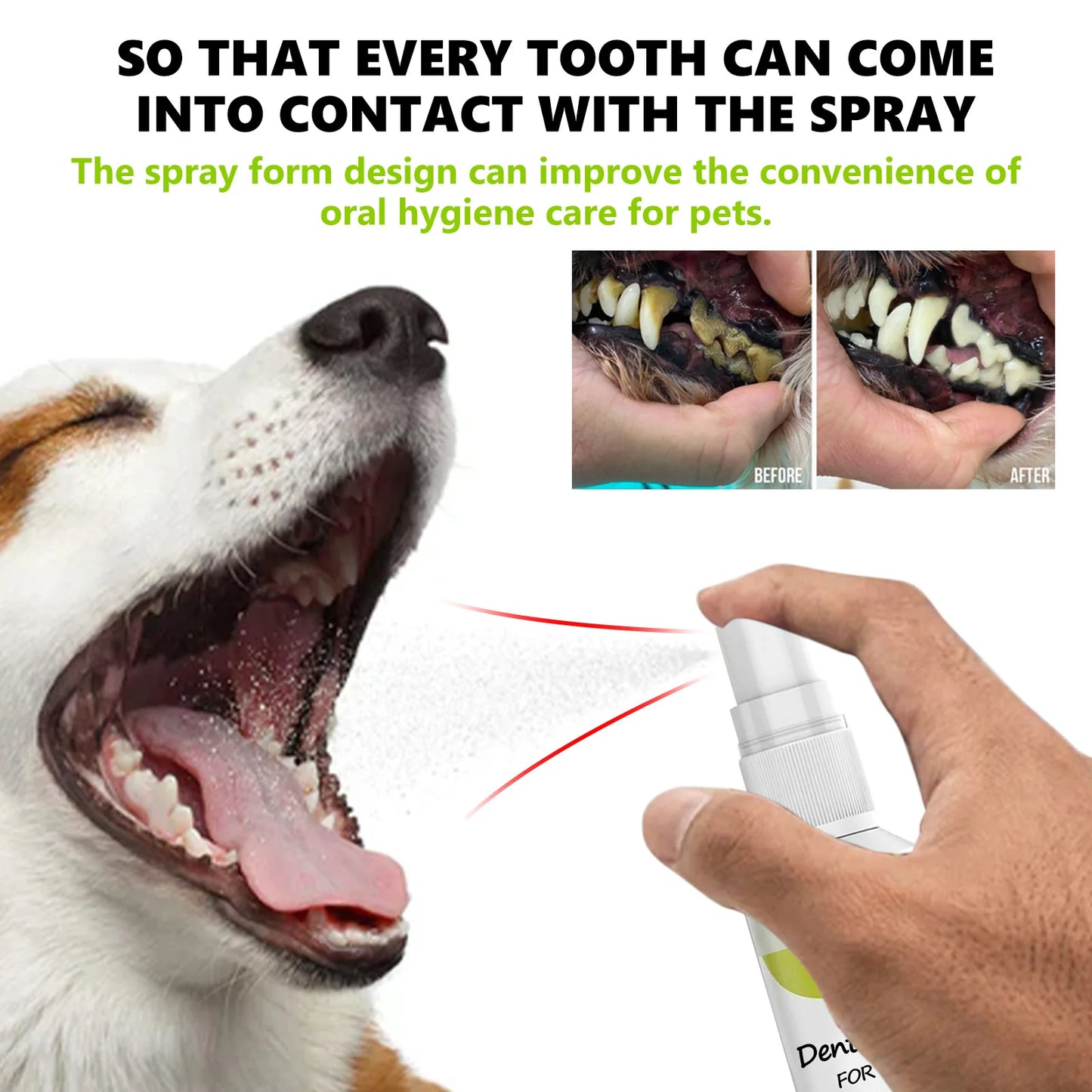 Pet Dental Spray - Mint Fresh Oral Cleansing Deodorant