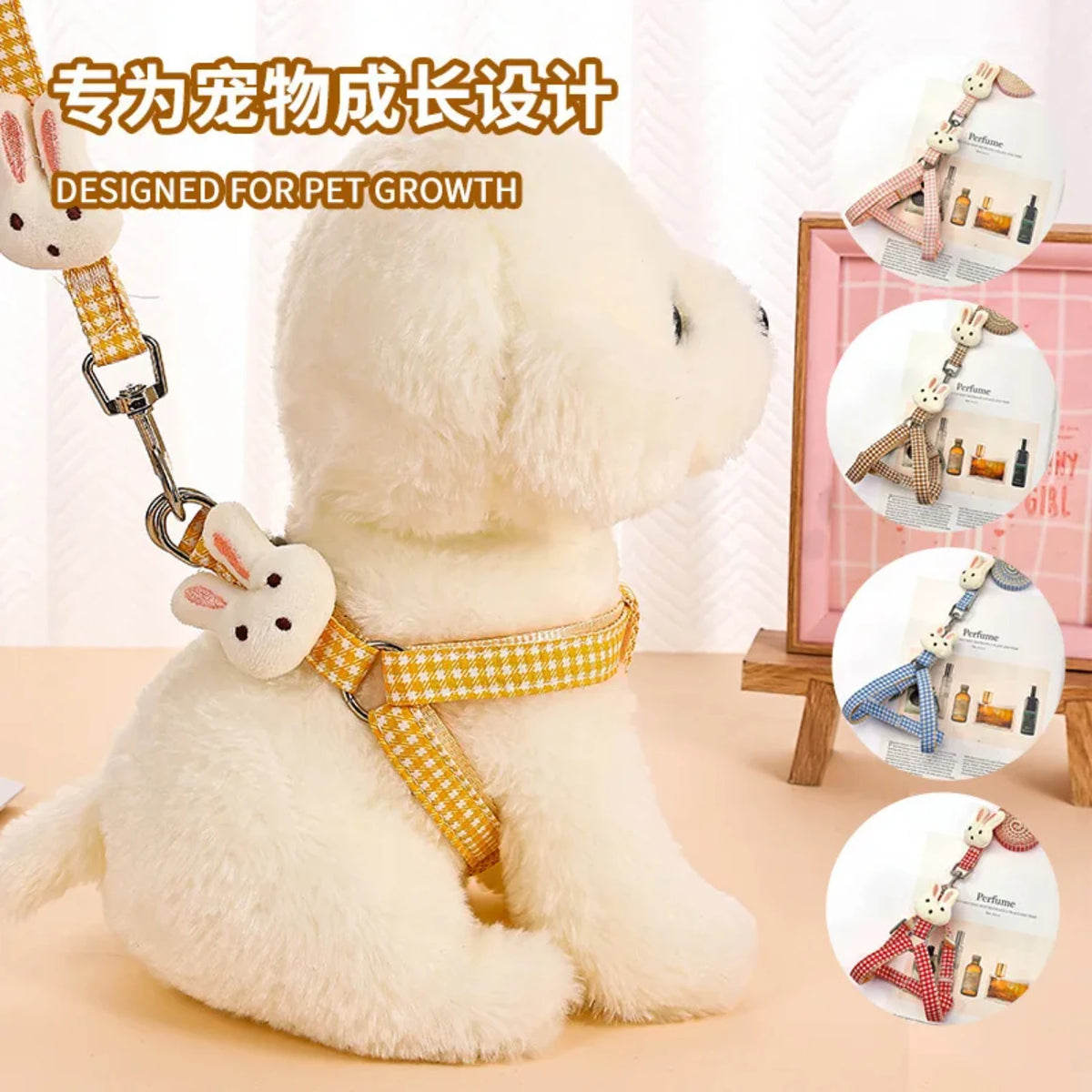Small Dog Harness Leash- Quick Release- Nylon Straps- Anti Pulls-Sizes SML- Collars/Leashes