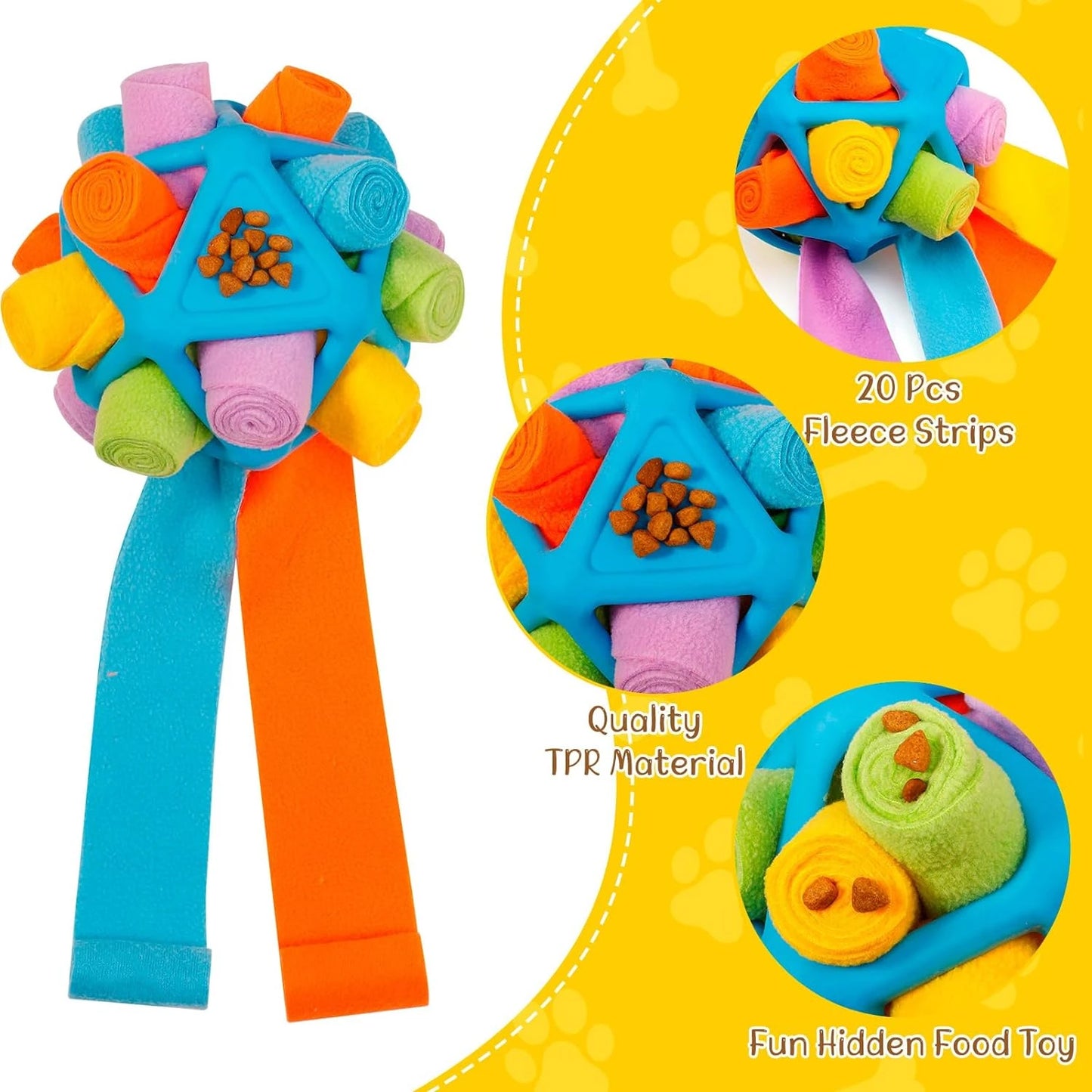 Colorful Vibrant and Long-lasting Dog Toy Ball - Perfect Chew for Small to Medium Breeds Resilient Interactive T