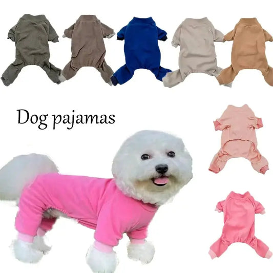 Winter Fleece Dog Pajamas Jumpsuit-Sizes S-3XL-Costumes/Apparel