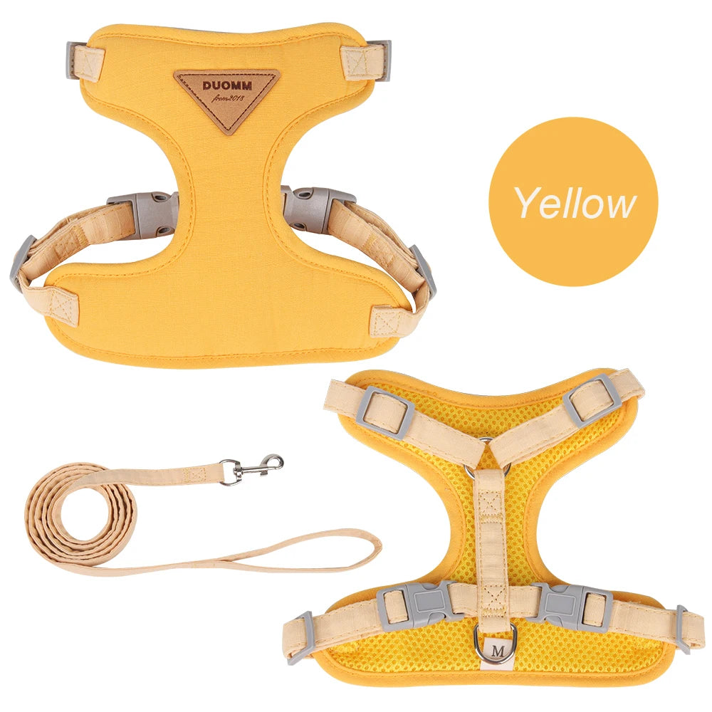 Newest Dog Harness/Leash Set-Adjustable Pet Harnesses Chihuahua Poodle Bichon-Sizes XS to L-Collars/Leashes