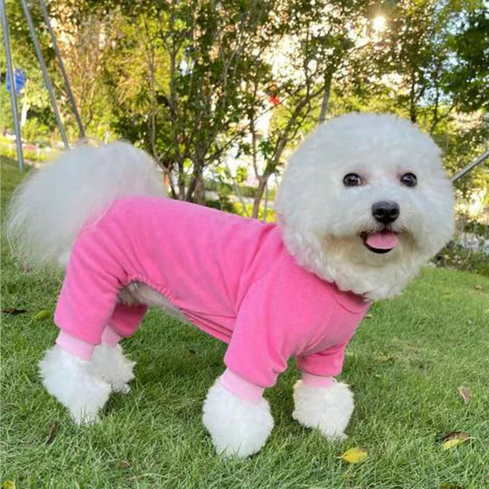 Winter Fleece Dog Pajamas Jumpsuit-Sizes S-3XL-Costumes/Apparel