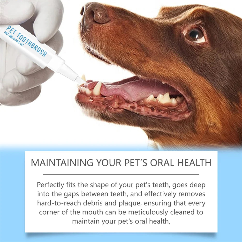 Dogs Teeth Cleaning Tools- Toothbrush Clean Kit- Tartar Remover- Teeth Stains Cleaning Pen