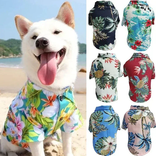 Hawaiian Style Pet Dog Clothe- Summer Sand Beach Dog Shirts- Sizes XS-2XL-Costumes/Apparel
