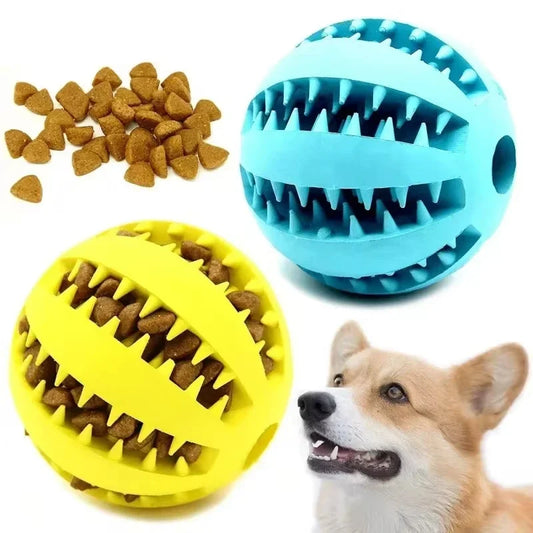 Natural Rubber Pet Dog Toy- Dog Chew Toy- Cleaning Teeth-Freshens Breath-Treat Ball- Extra-tough Interactive Elasticity Ball 5cm