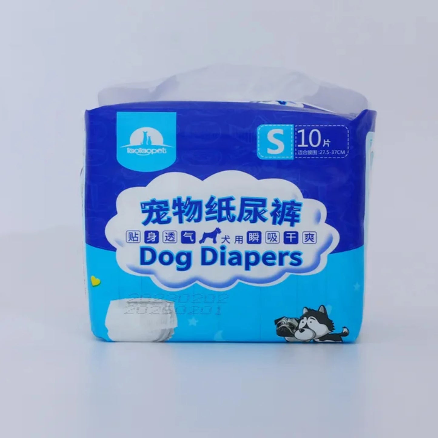 10PCS Disposable Dog Diapers-Super Absorption- Leakproof Pants- Breathable-Sizes XS-XL-Pet Grooming