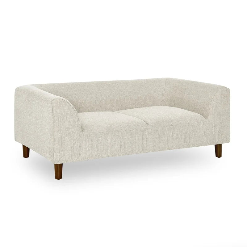 Modern Beige Rectangular Dog Sofa with Backrest and Armrests for Small Medium to Large Size Dogs- Soft Cushion- Beds & Blankets