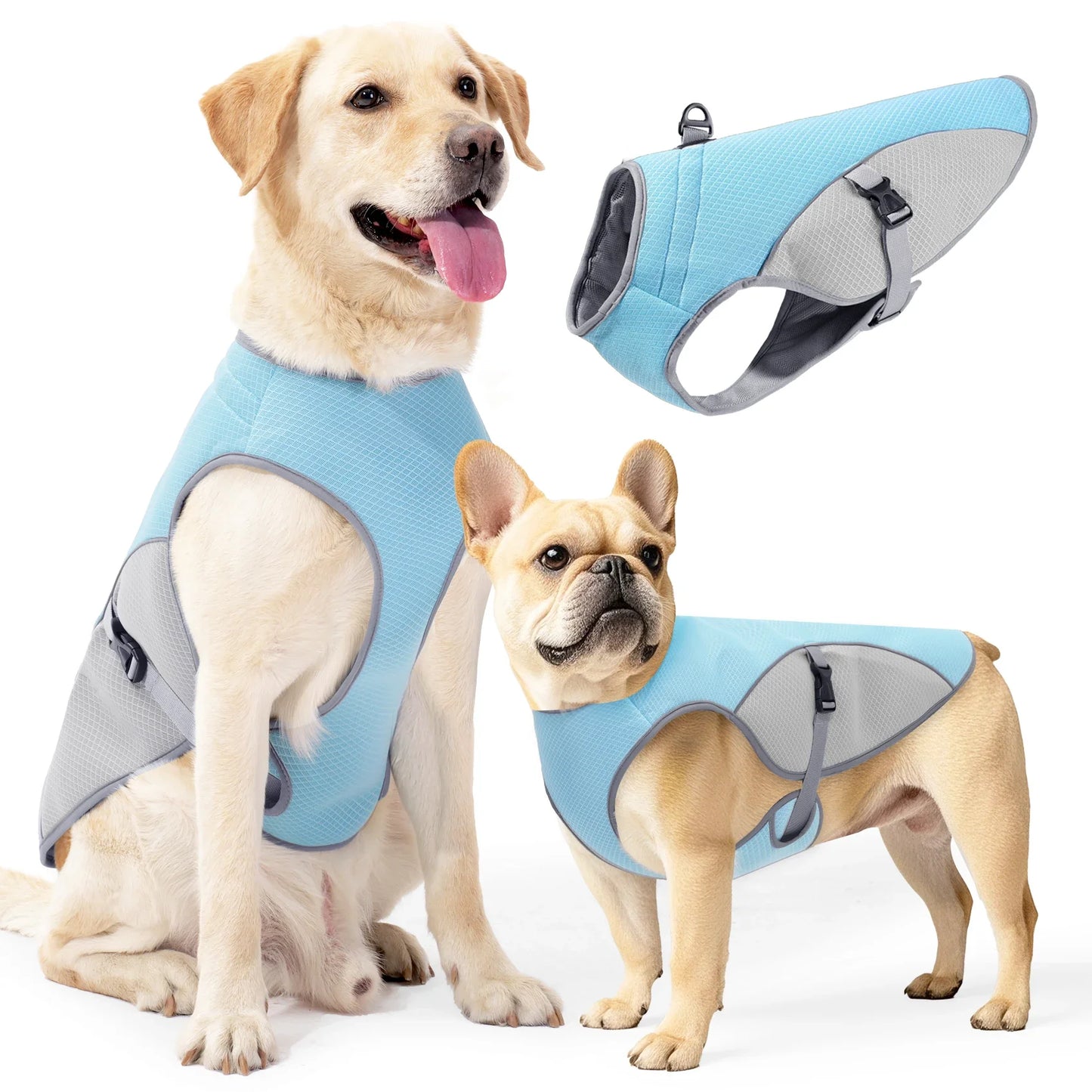 Dog Cooling Vest- Dog Harness Cooler Jacket with Portable Water Bottle for Walking Dog- Outdoor Camping and Hunting Training-Sizes S to 3XL-Costumes/Apparel