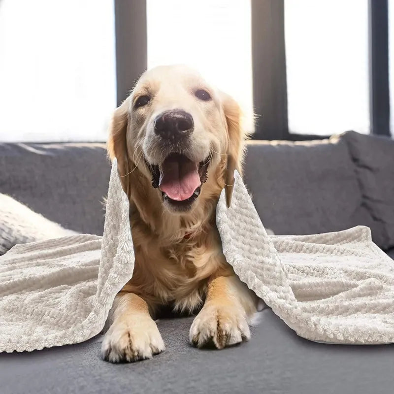 Warm Soft Fuzzy Blankets for Pets- Small Medium Dogs- Fleece- Plush Throws for Bed Couch Sofa Blanket-Beds & Blankets