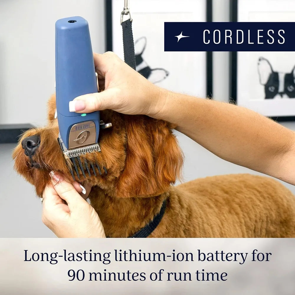 Professional Fast Feed® Cordless Pet Clippers, Blue for Dogs
