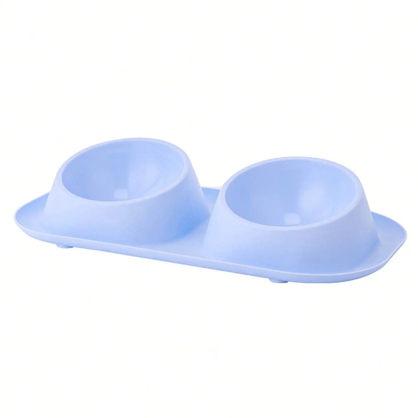 Ceramic Double Dog Bowls With Non-Slip Base – Detachable Stainless Steel- Silicone Food & Water Bowls-Anti-Spill Design- Easy To Clean-Gray-Pet Bowls/Feeding