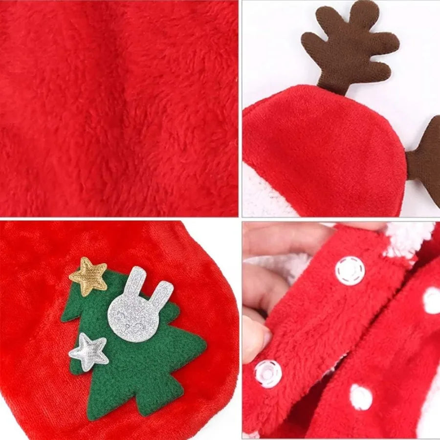Pet Dog Christmas Clothes- Costume for Small Medium Dogs and Cats