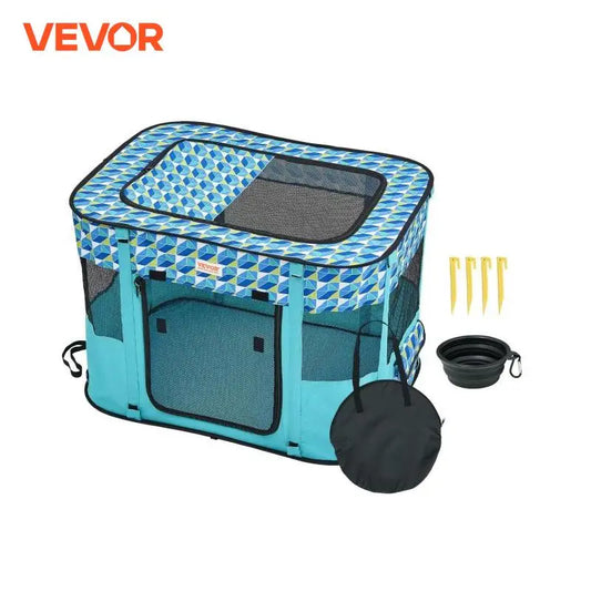VEVOR Portable Foldable Pet Playpen Tent Crate- Waterproof  Shelter for Dog- Indoor Outdoor Travel Camping
