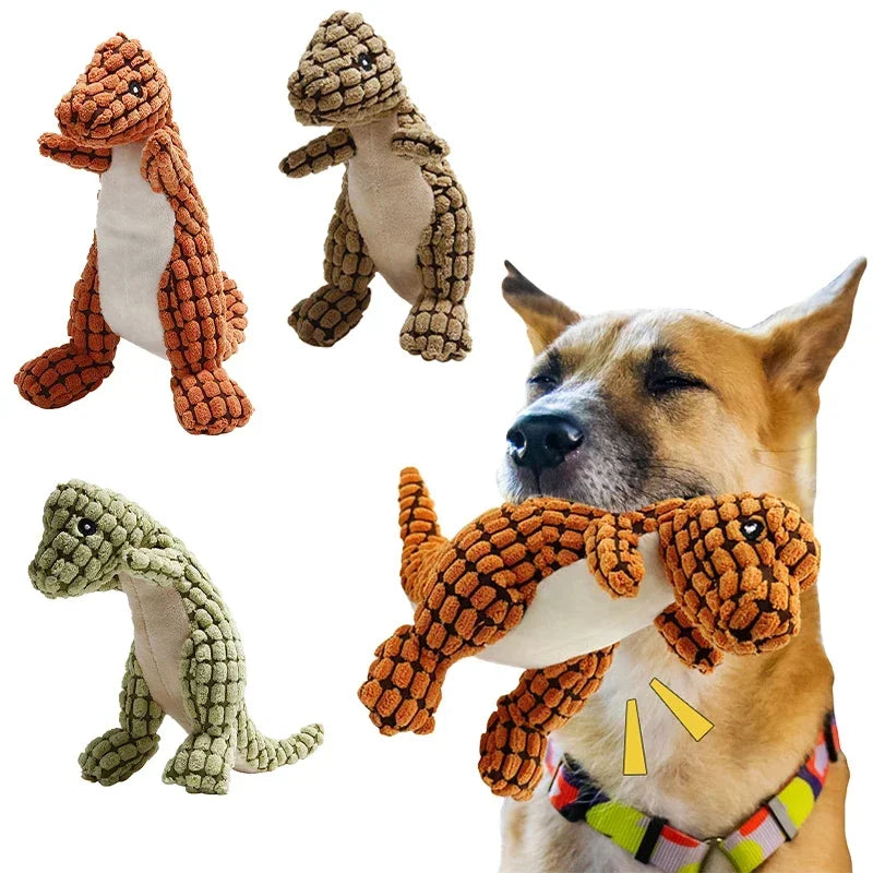 Animals Shape Plush Dog Toy- Bite Resistant-Squeaky Toys for Small Dogs- Interactive Chew-Dog Toys