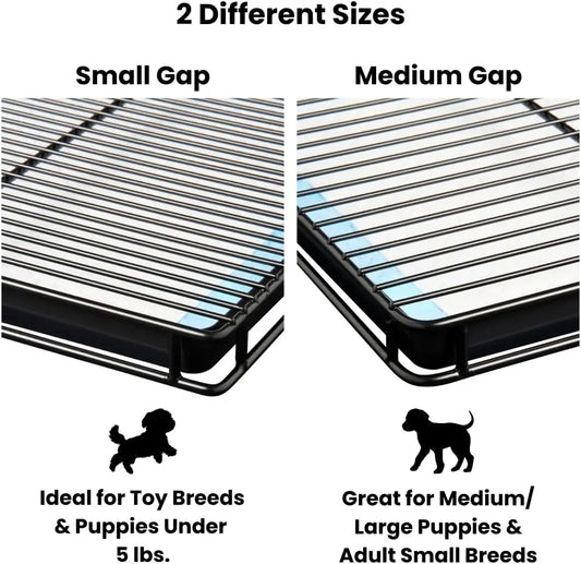 Puppy Potty Tray – 22x22 Shred-Proof Heavy-Duty Training Tray for Puppies & Small Dogs-Easy-Clean- Indoor Dog Pee Pad Holder