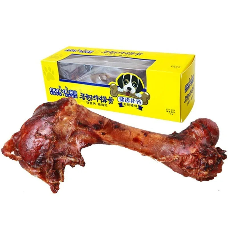 For Small /Medium size Dogs- Crispy Beef Bone Stick- Grinding Teeth and Strengthening -Delicious Nutritious Balanced Meat Flavorful Bone