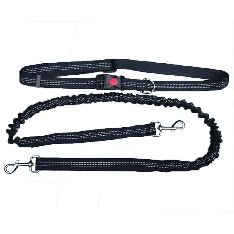 Hand Free Dog Leash for Pet Walking Running Jogging- Adjustable Dog leash- Waist Belt -Chest Strap Traction Rope
