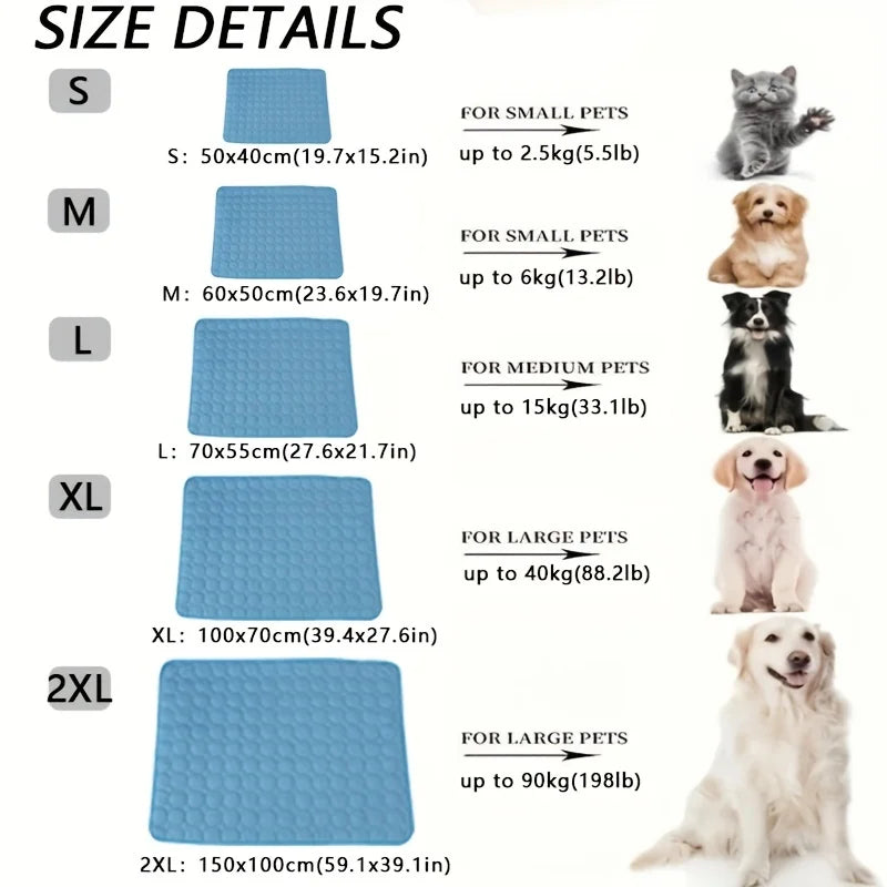 Dog Cooling Mat-Summer-Sizes S to 2XL-Pet Accessories