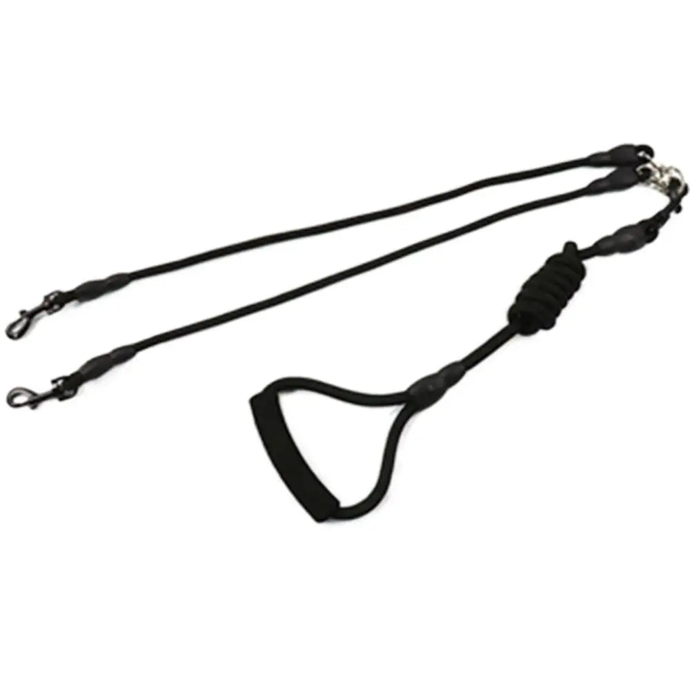 Pet Nylon Double 4 Lead Heads Dog Rope- 2 Way Coupler-Collars/Leashes