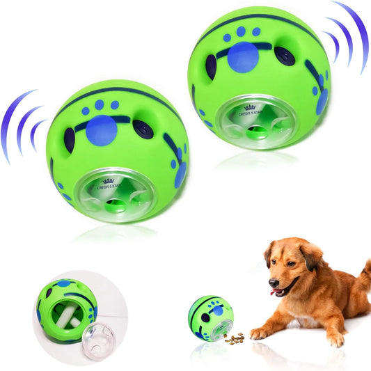 Durable, Interactive, and Fun 2-Pack Giggle Treat Balls for Small to Medium Breed Dogs - Entertaining Puppy Chew
