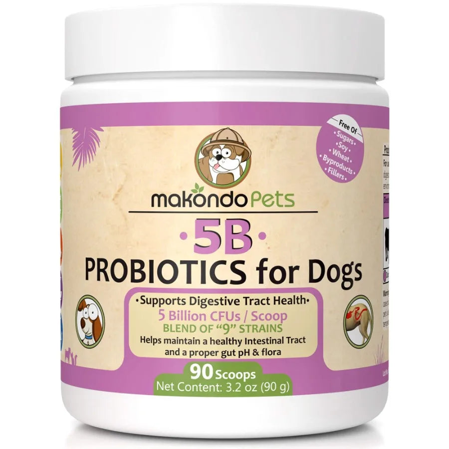 Probiotics for Dogs Puppies Extra Strength 9 Species 5 Billion CFU per Scoop of Dog Probiotics and Digestive Enzymes for Dogs